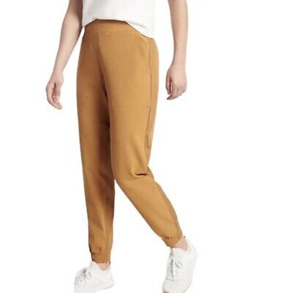 Athleta Women's Size 16 Textured Brooklyn Tapered Jogger Pants Tuscan Gold